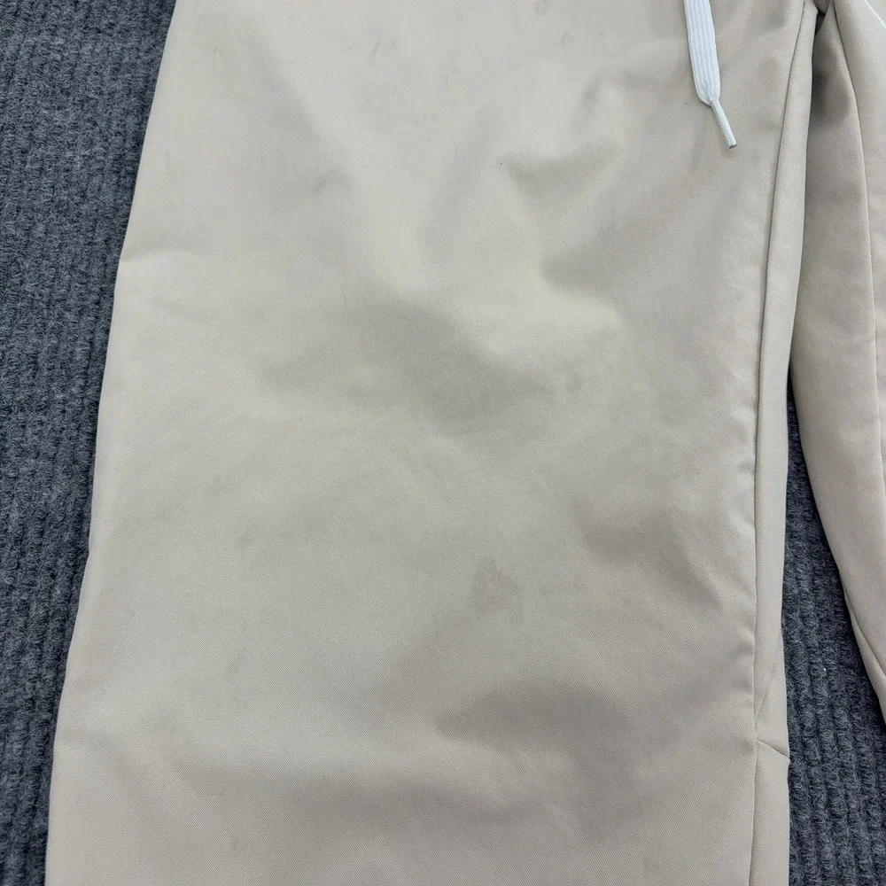Nike Pants Mens XL Beige Polyester Elastic Waist Casual Sportswear Streetwear
